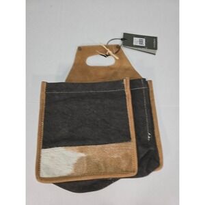 Myra Bag Be Bold 6-Pack Beer Caddy Canvas Leather Carrier Tote‎ S-1424 NWT